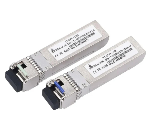 ExtraLink SFP+ 10G+ WDM 10Gbps jednomodowy 20km LC PARA (do HP/Aruba) - 1543010 - zdjęcie 2